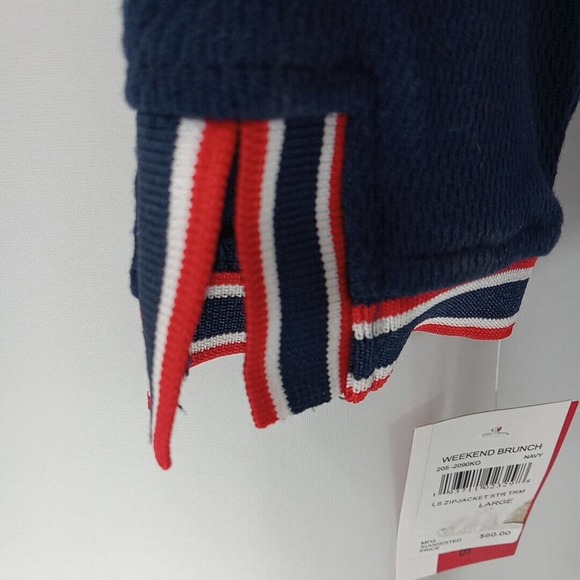 cathy daniels Jacket Women's Size Large Red Whit Blue Striped * - Picture 6 of 14